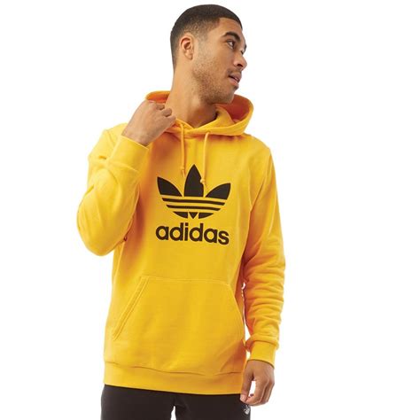 adidas damen trefoil hoodie gelb|Adidas trefoil hoodie men's.